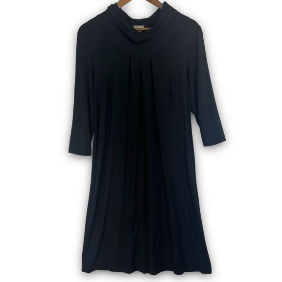 J.Jill Long Sleeve‎ Knee Length Stretch Pullover Cowl Neck Dress Small - Picture 1 of 10